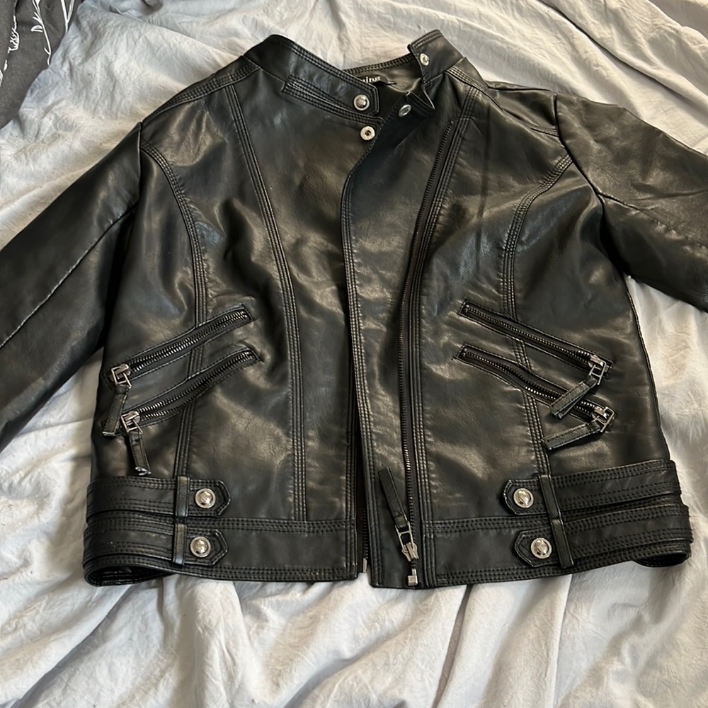 Black Faux Leather Jacket